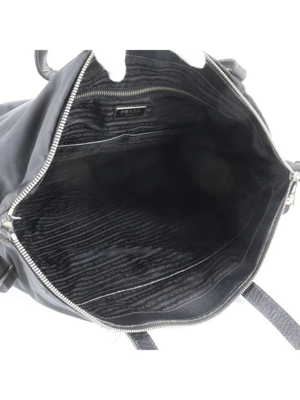 Prada Tessuto Nylon Triangle Logo Skull Leather 2-Way Shoulder Bag Crossbody